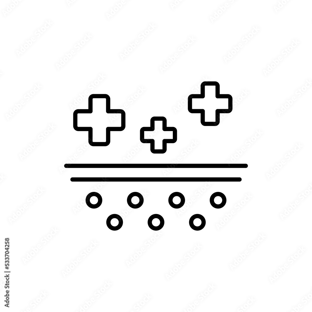 Skin protection line icon. Moisturizing, hand cream, mask for face, acne treatment, antiseptic, moisture. Scin care concept. White background. Vector line icon for Business and Advertising Skin protection line icon. Moisturizing, hand cream, mask for face, acne treatment, antiseptic, moisture. Scin care concept. White background. Vector line icon for Business and Advertising