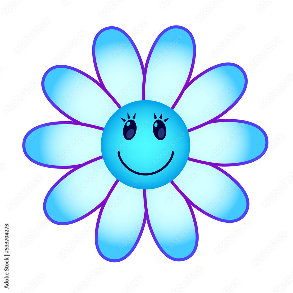 Smiling flowers with vibrant gradient colors. PNG with transparent background. Smiling flowers with vibrant gradient colors. PNG with transparent background.