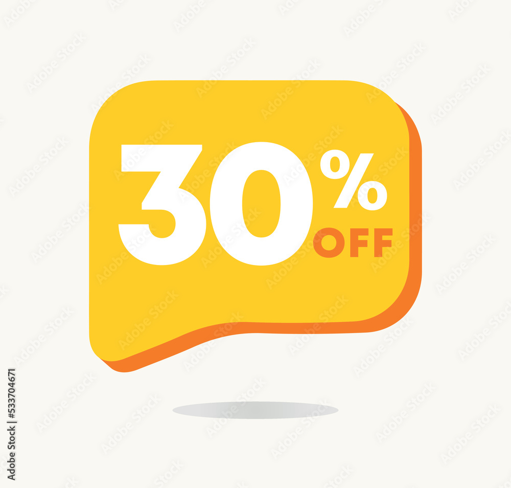 30% off. Vector illustration of Special Offer sticker for sales. 30% off. Vector illustration of Special Offer sticker for sales.
