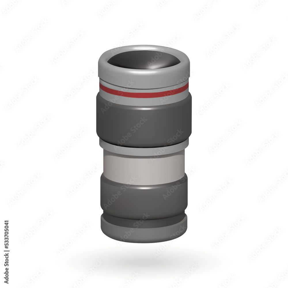 camera lens isolated 3d icon. camera lens 3d illustration. camera lens isolated 3d icon. camera lens 3d illustration.