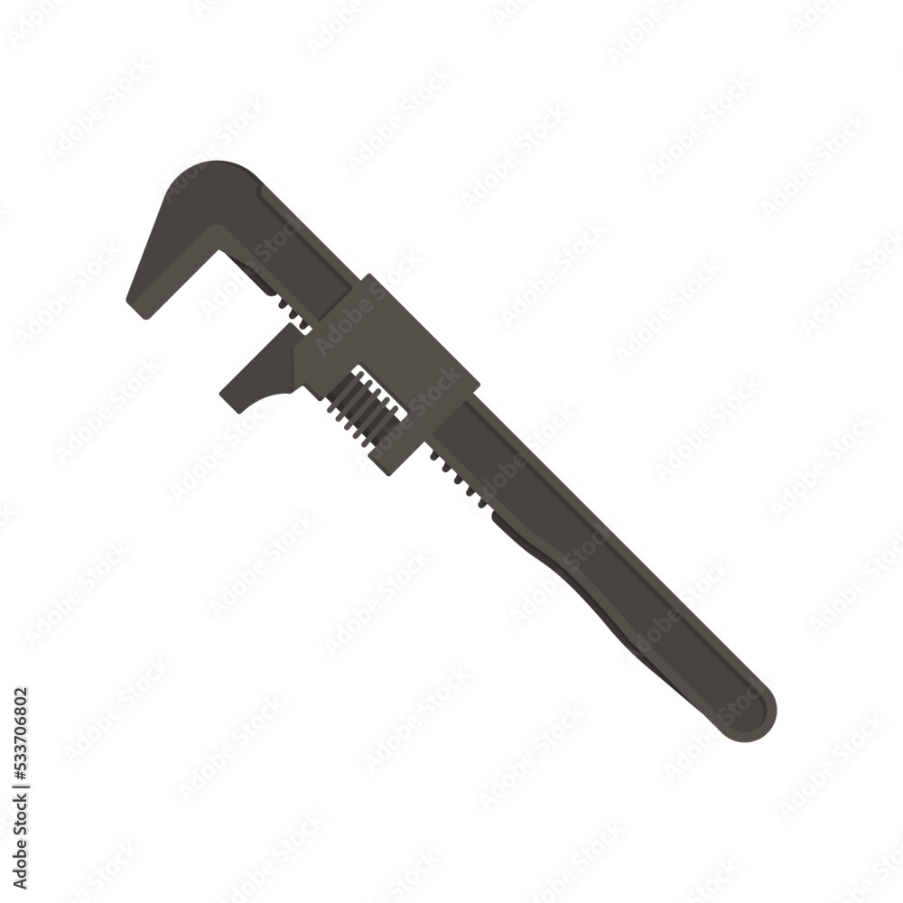 Wrench Flat Illustration. Clean Icon Design Element on Isolated White Background Wrench Flat Illustration. Clean Icon Design Element on Isolated White Background