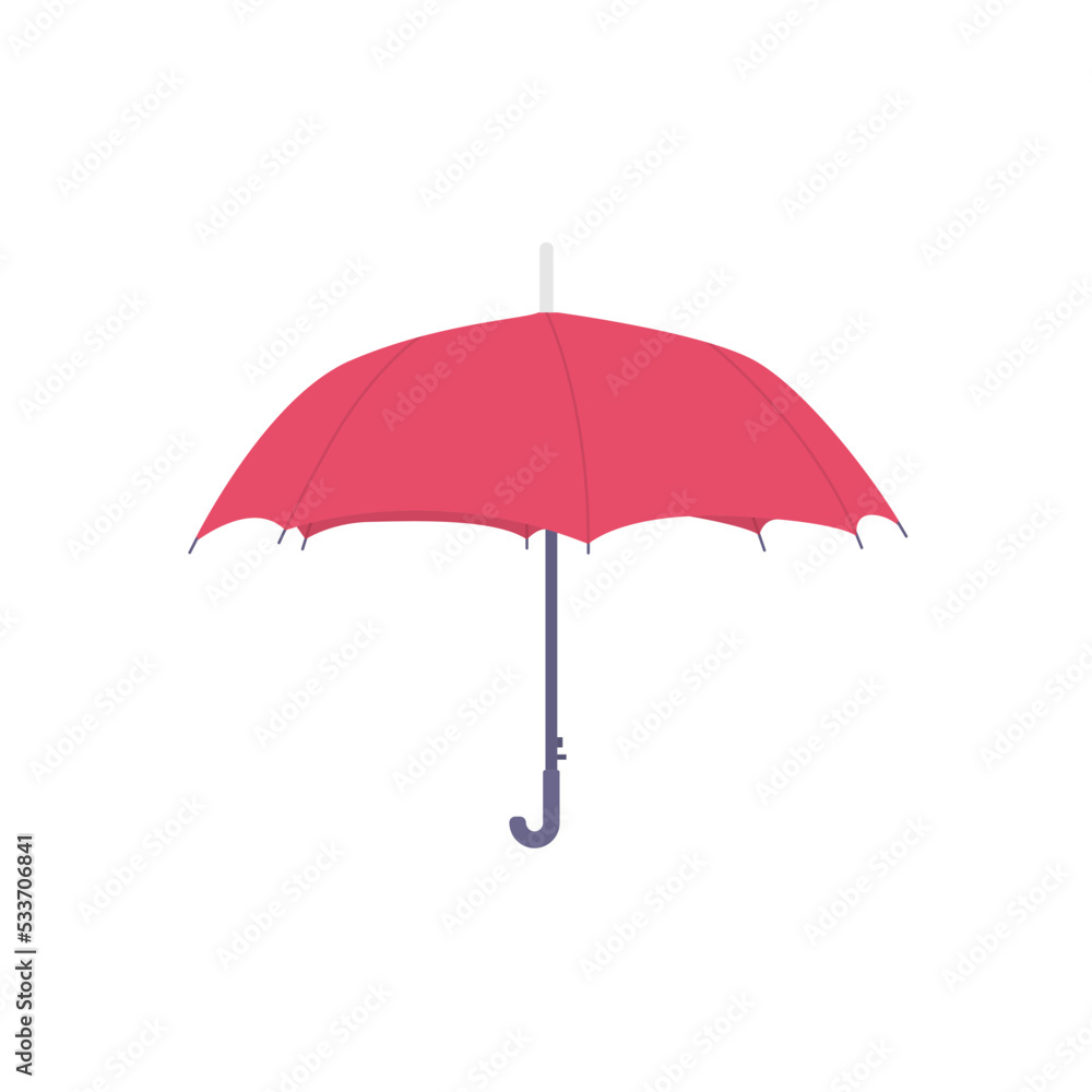 Umbrella Flat Illustration. Clean Icon Design Element on Isolated White Background Umbrella Flat Illustration. Clean Icon Design Element on Isolated White Background