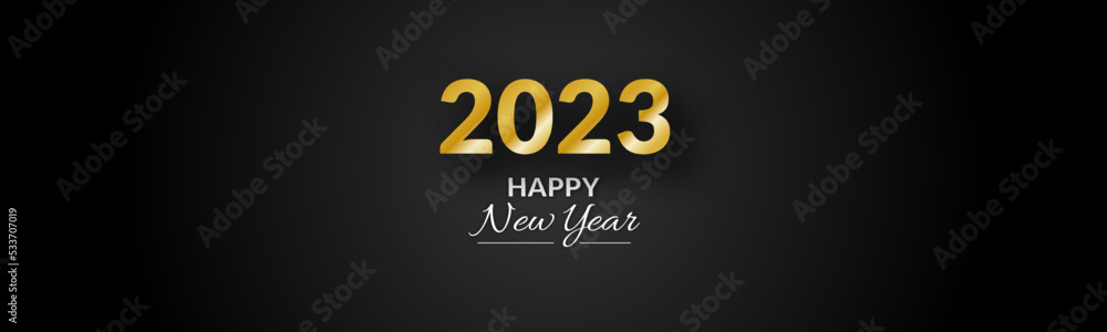 Banner happy new year 2023 - obrazy, fototapety, plakaty 