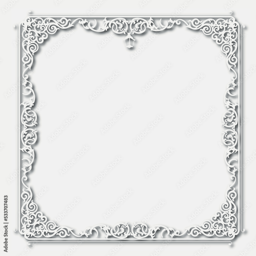 Fototapeta premium Frame, in the style of an ornament, Vector illustration eps 10, Art.