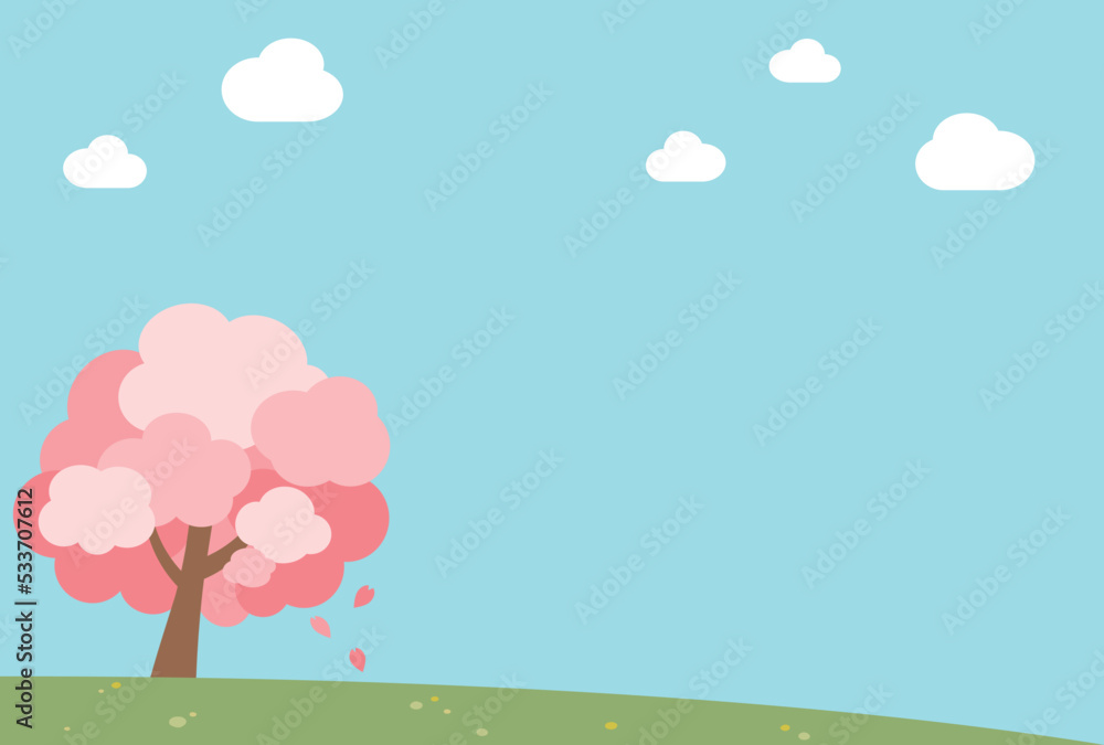 背景イラスト_桜の背景