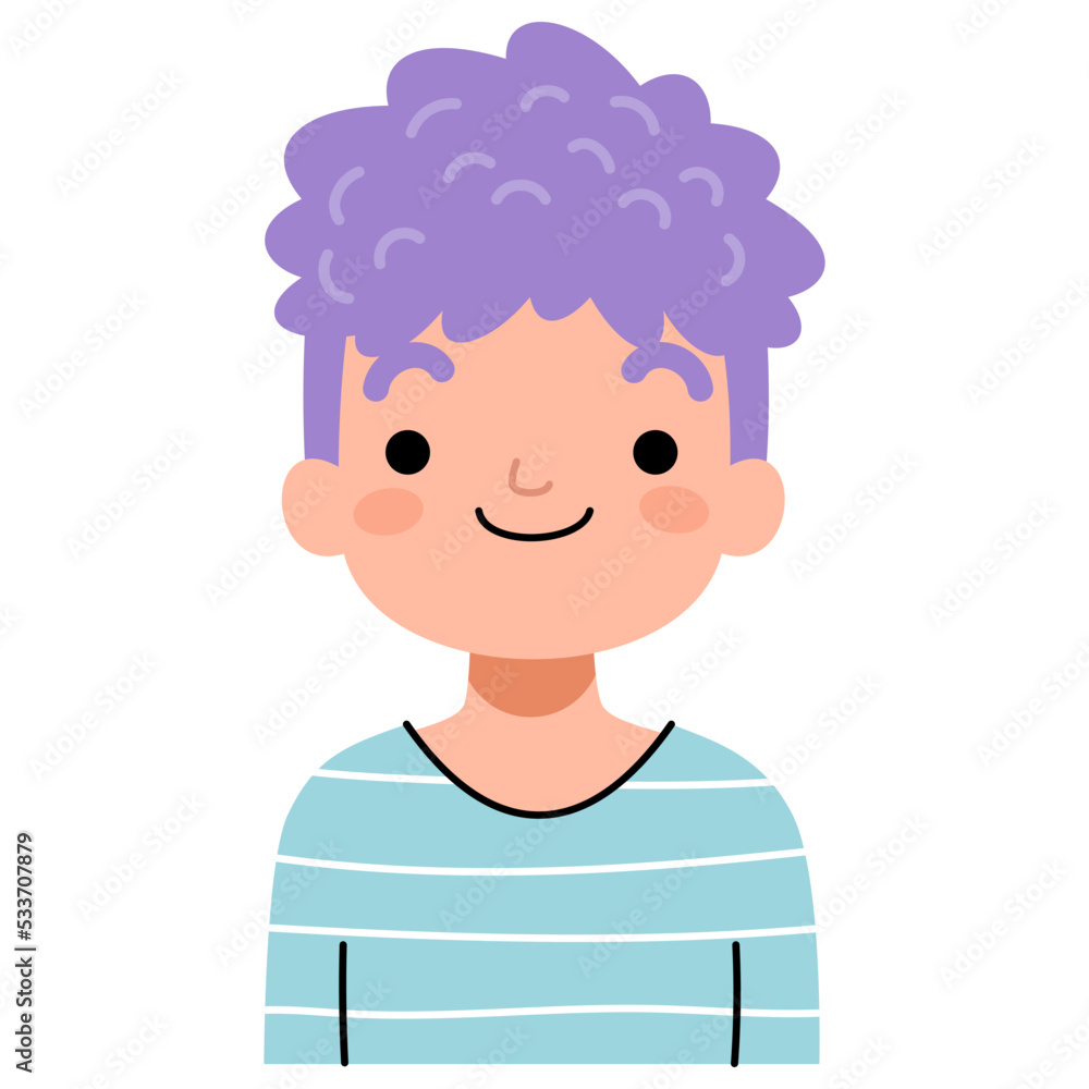 Smiling Boy Avatar, Kid Avatar Illustration