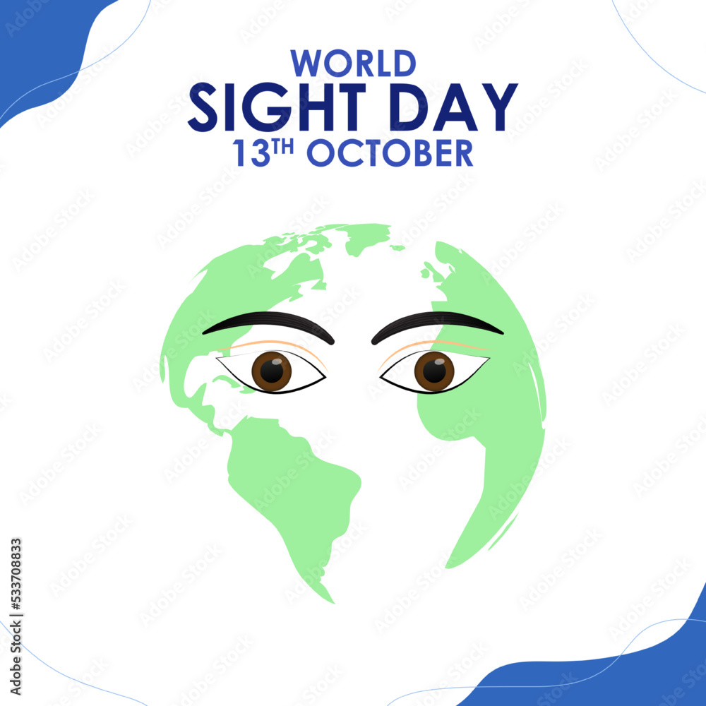 Vector illustration for world sight day banner
