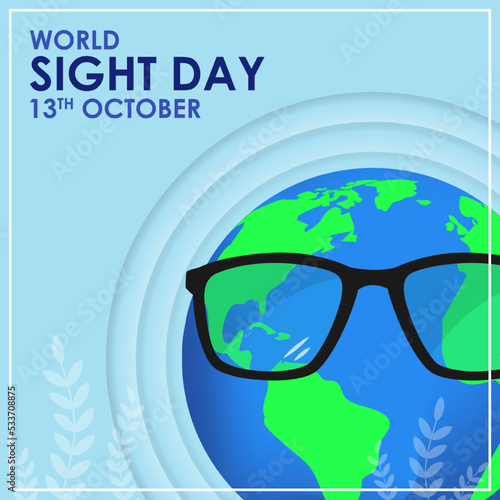 Vector illustration for world sight day banner