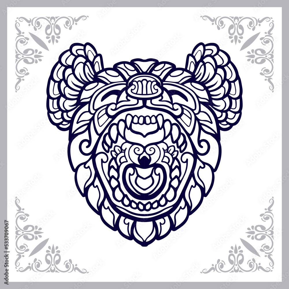 Obraz premium Hyena mandala arts isolated on white background
