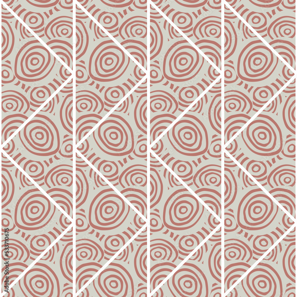 Circle shapes kaleidoscope seamless pattern. Decorative abstract mosaic ornament. Circle shapes kaleidoscope seamless pattern. Decorative abstract mosaic ornament.