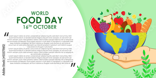 Vector illustration for world food day banner