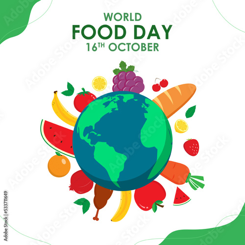 Vector illustration for world food day banner