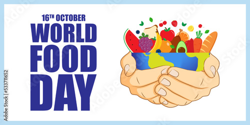 Vector illustration for world food day banner