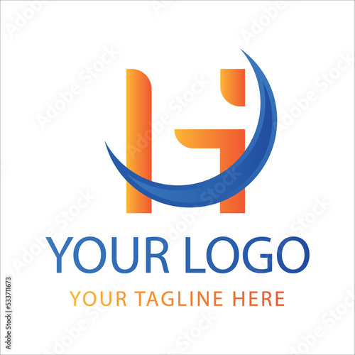 H Latter logo design, H logo initial logo concept, H Icon Design
