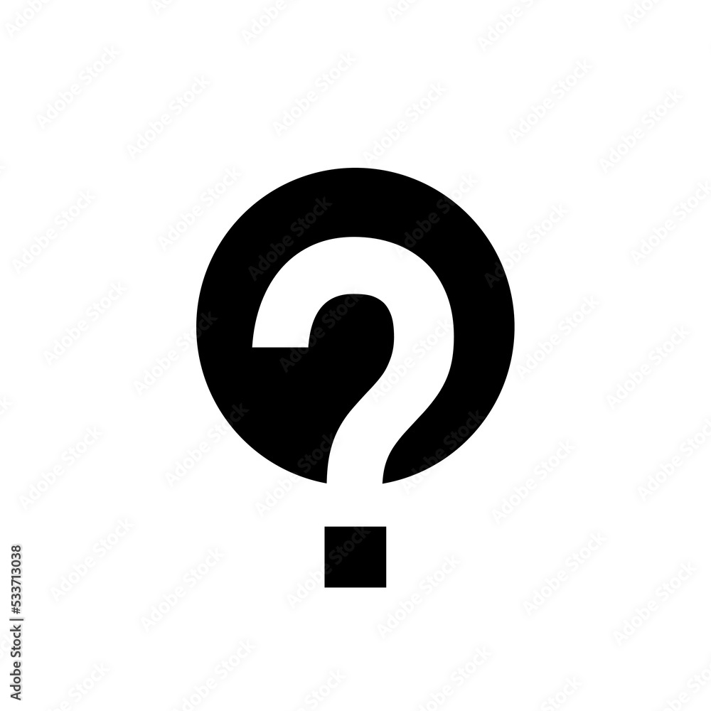 Question mark logo.Decorative creative typographic icon isolated on light background.Punctuation symbol alphabet initial.Modern elements.Minimalist style.Idea concept. Question mark logo.Decorative creative typographic icon isolated on light background.Punctuation symbol alphabet initial.Modern elements.Minimalist style.Idea concept.