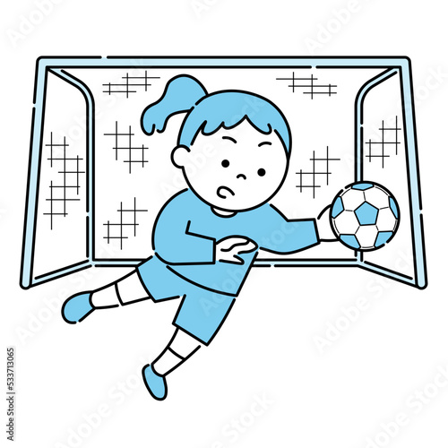 サッカーをする少女8