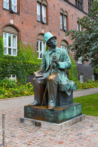 Canvas Print Statue of Hans Christian Andersen in Copenhagen, Denmark