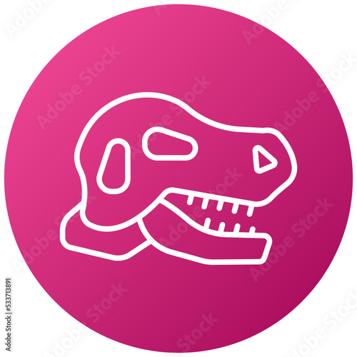Dinosaur Fossil Icon Style