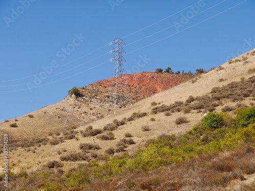 Fire retardant on hill