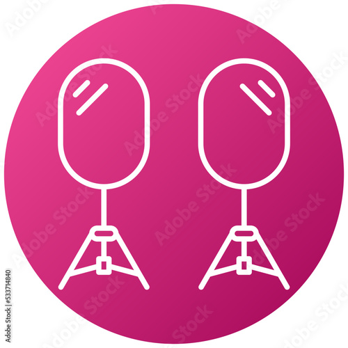 Camera Reflector Icon Style