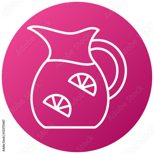 Lemonade Jug Icon Style