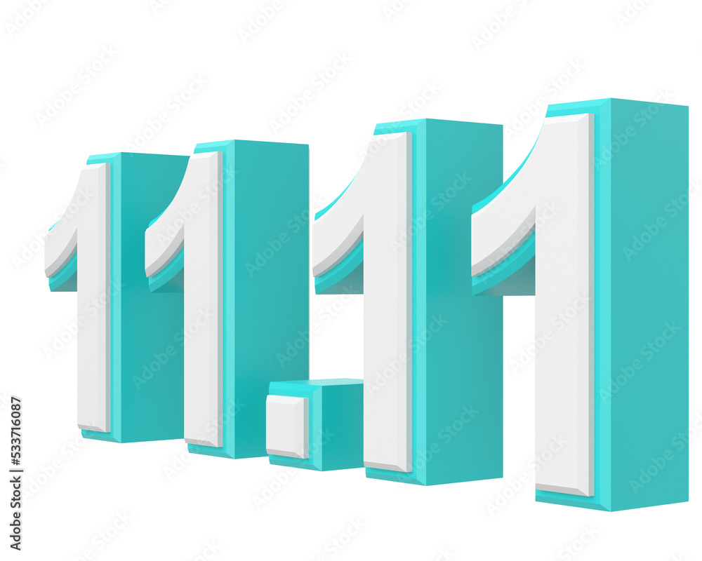11.11 sale. November sale. 3D illustration. 11.11 sale. November sale. 3D illustration.