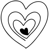 Heart doodle vector