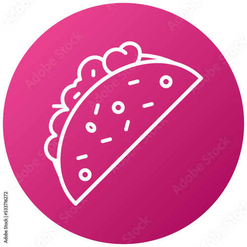 Quadro em tela Taco Icon Style