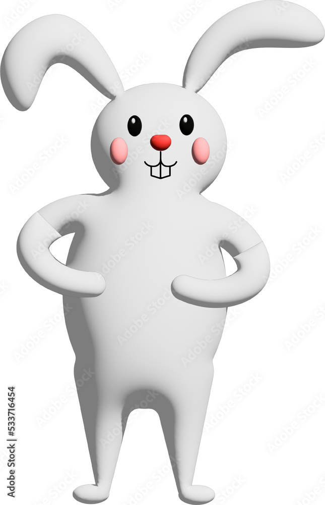 Cute 3D rabbit character
Easter rabbit, easter Bunny.
Cute cartoon rabbit holding a carrot Cute 3D rabbit character
Easter rabbit, easter Bunny.
Cute cartoon rabbit holding a carrot