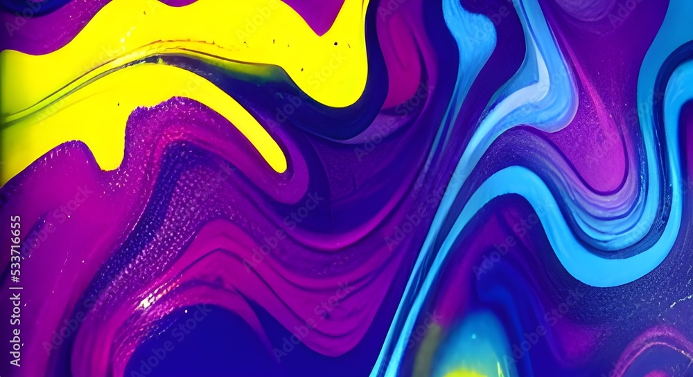 Trendy abstract colorful liquid background. Stylish marble wave texture illustration.