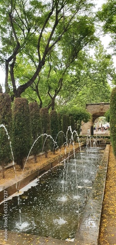 waterfall in the Palma of Maiorca park 