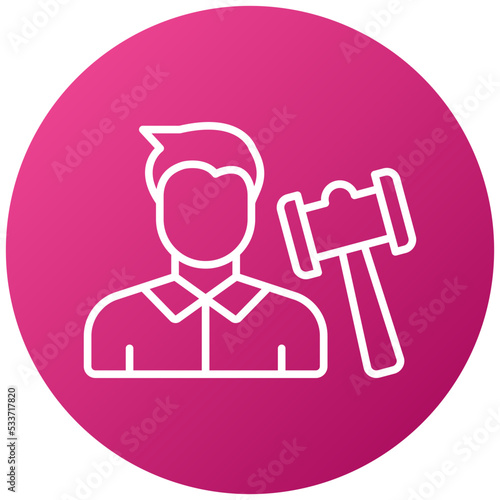Auctioneer Male Icon Style