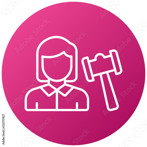 Auctioneer Female Icon Style