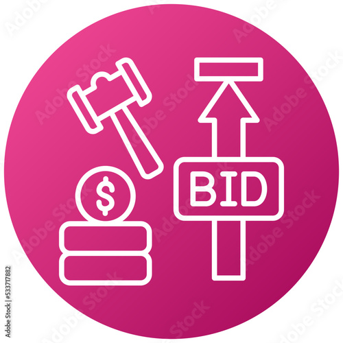 Maximum Bid Auction Icon Style