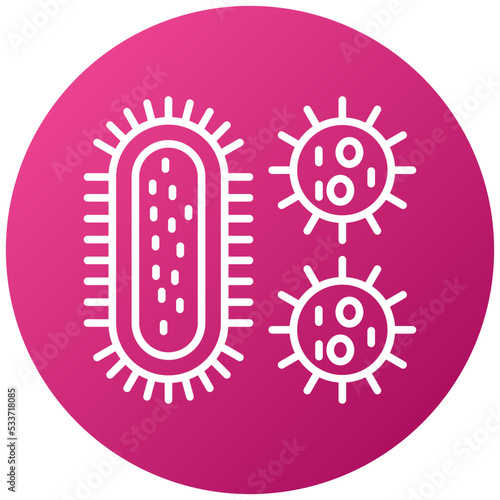 Bacteria And Virus Icon Style