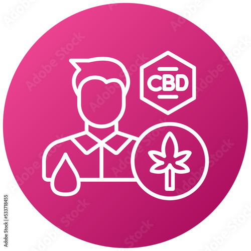 Cbd Oil Users Icon Style