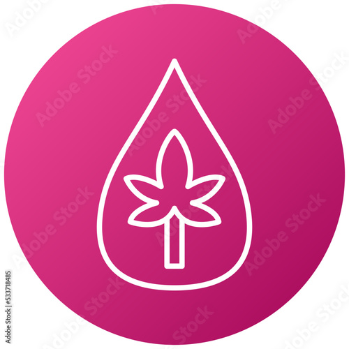 Hemp Oil Icon Style