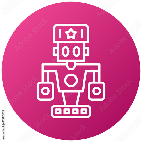 Military Robot Icon Style