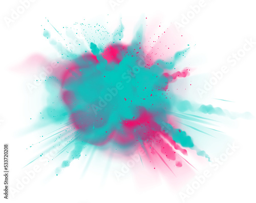 Murais de parede Colorful powder explosion