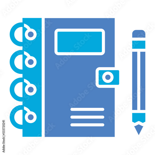 Notebook Glyph Two Color Icon