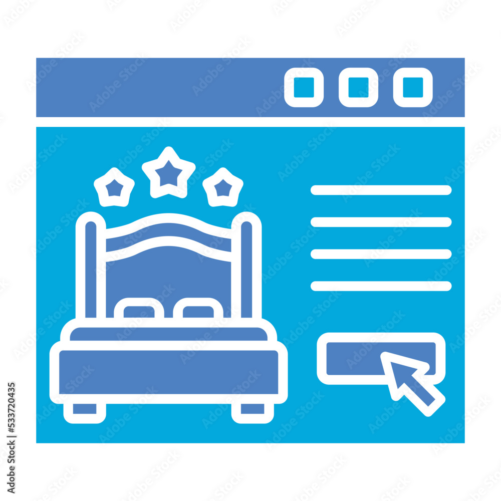 Online Reservation Glyph Two Color Icon Online Reservation Glyph Two Color Icon