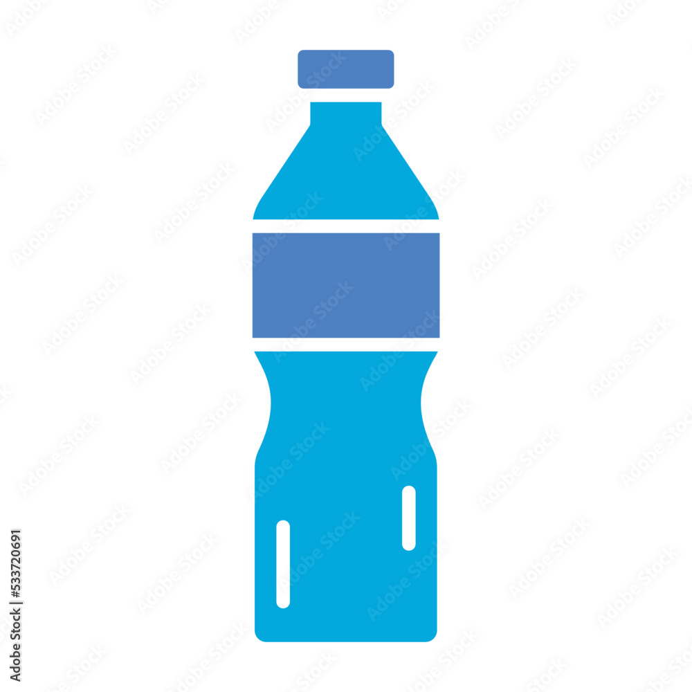 Water Bottle Glyph Two Color Icon Water Bottle Glyph Two Color Icon