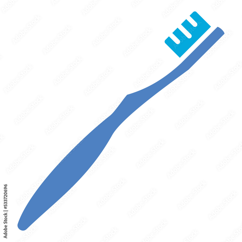 Toothbrush Glyph Two Color Icon Toothbrush Glyph Two Color Icon
