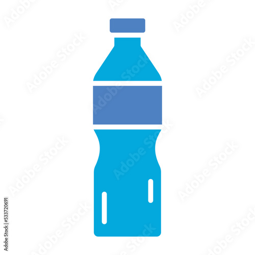 Water Bottle Glyph Two Color Icon