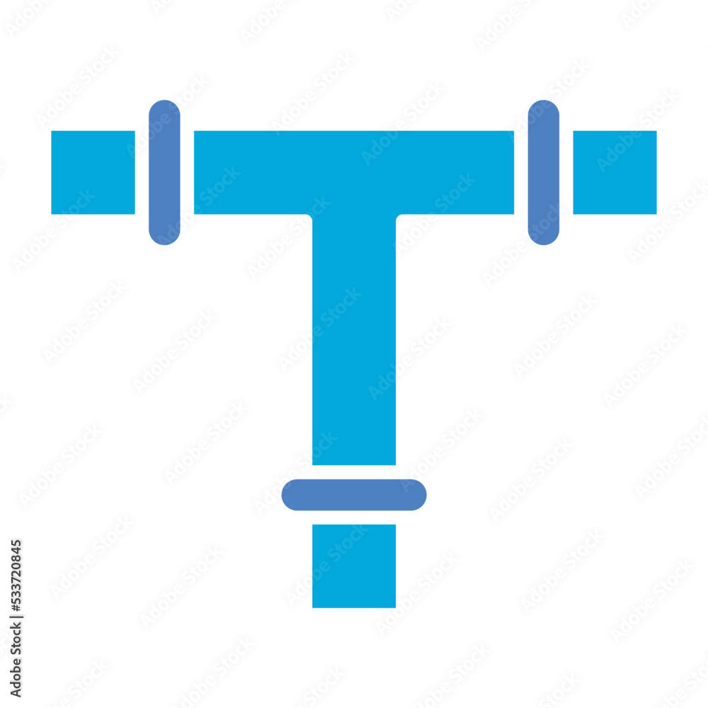 Plastic Pipe Glyph Two Color Icon Plastic Pipe Glyph Two Color Icon