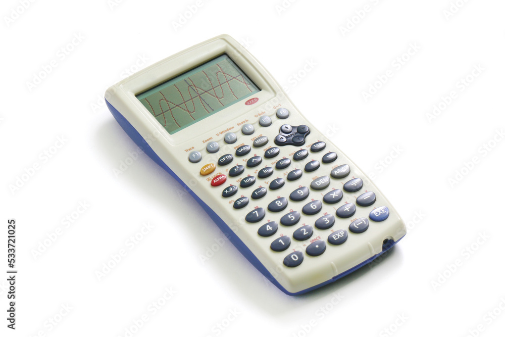 Advanced graphing calculator showing the graph on the screen Advanced graphing calculator showing the graph on the screen