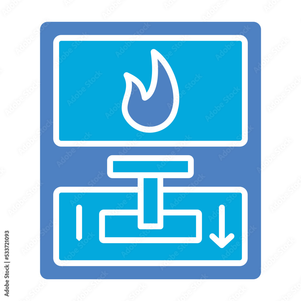 Obraz premium Fire Alarm Glyph Two Color Icon