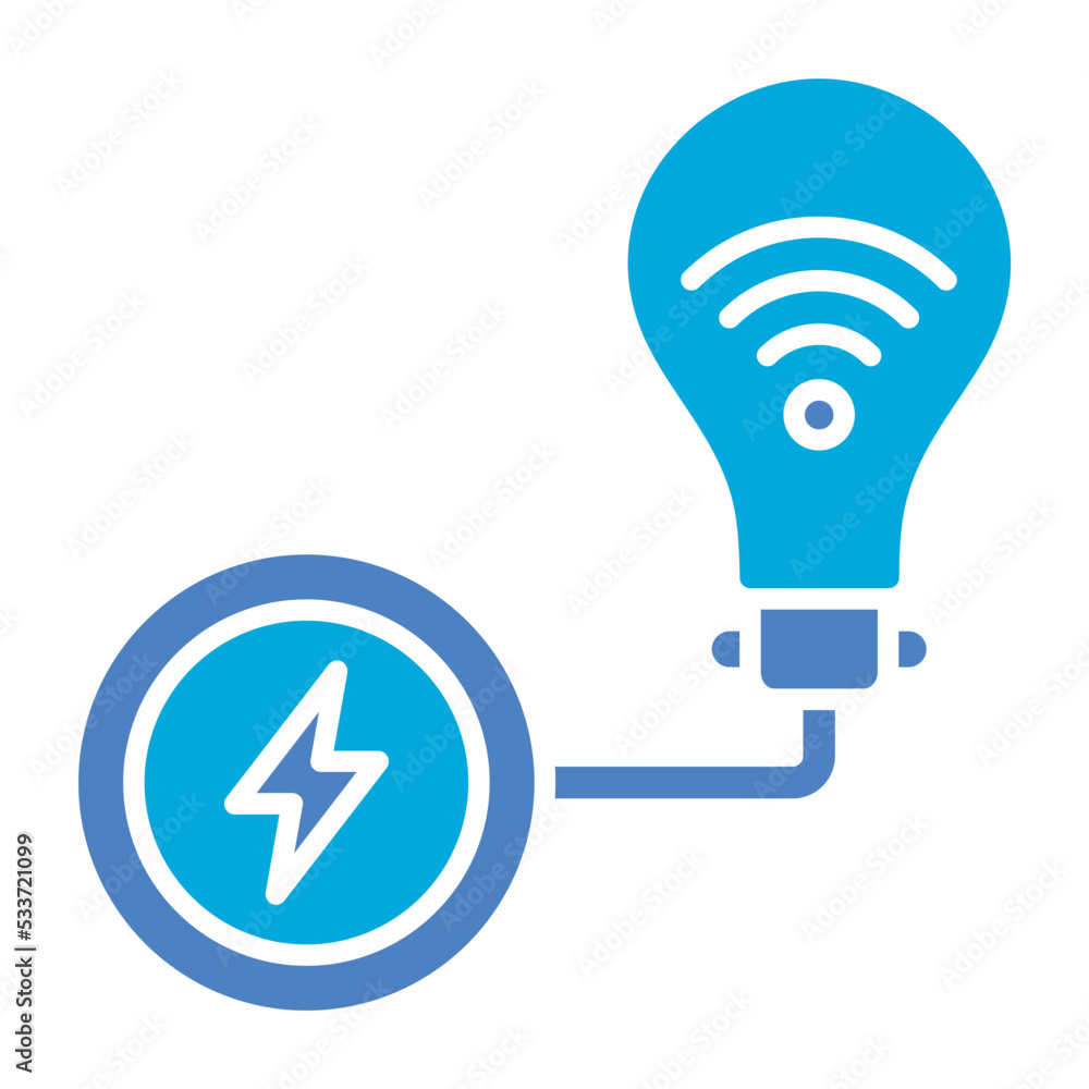 Smart Energy Glyph Two Color Icon Smart Energy Glyph Two Color Icon
