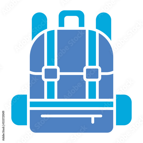 Bagpack Glyph Two Color Icon