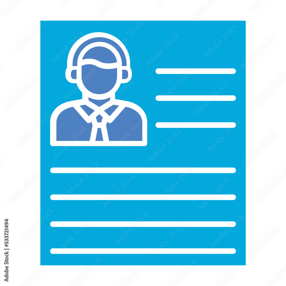 Resume Glyph Two Color Icon Resume Glyph Two Color Icon